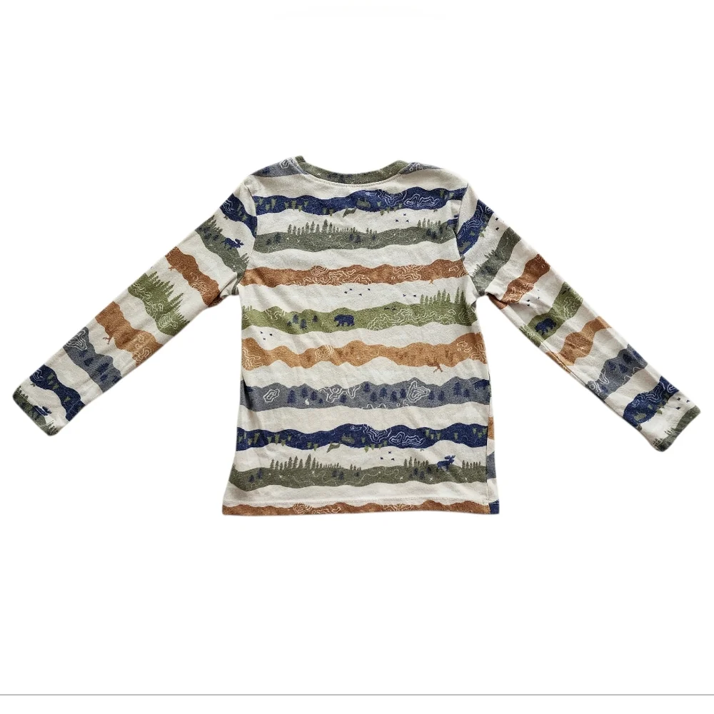 Boys Old Navy Long Sleeve Bundle | Nature & Striped Tees - Size 5T